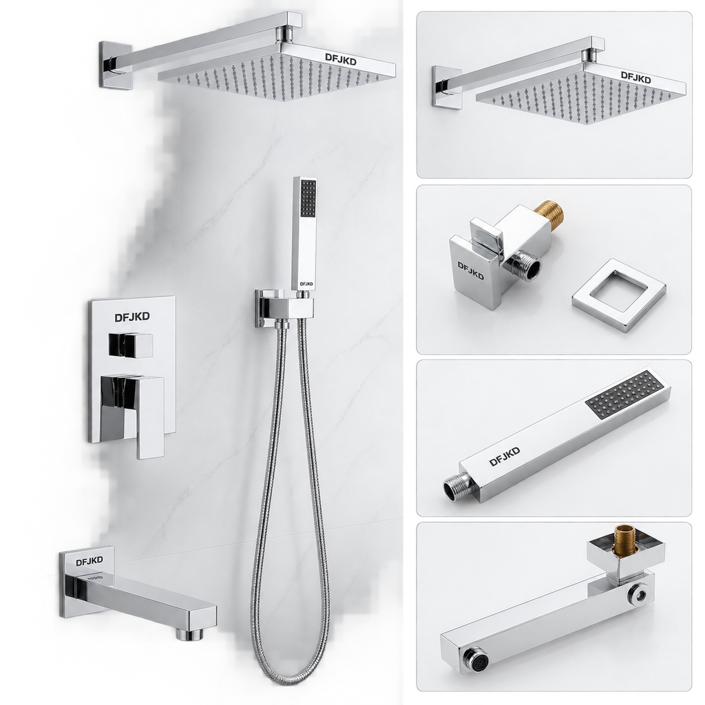 Set doccia incasso 3 funzioni in acciaio inox 304