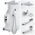 Set doccia incasso 3 funzioni in acciaio inox 304