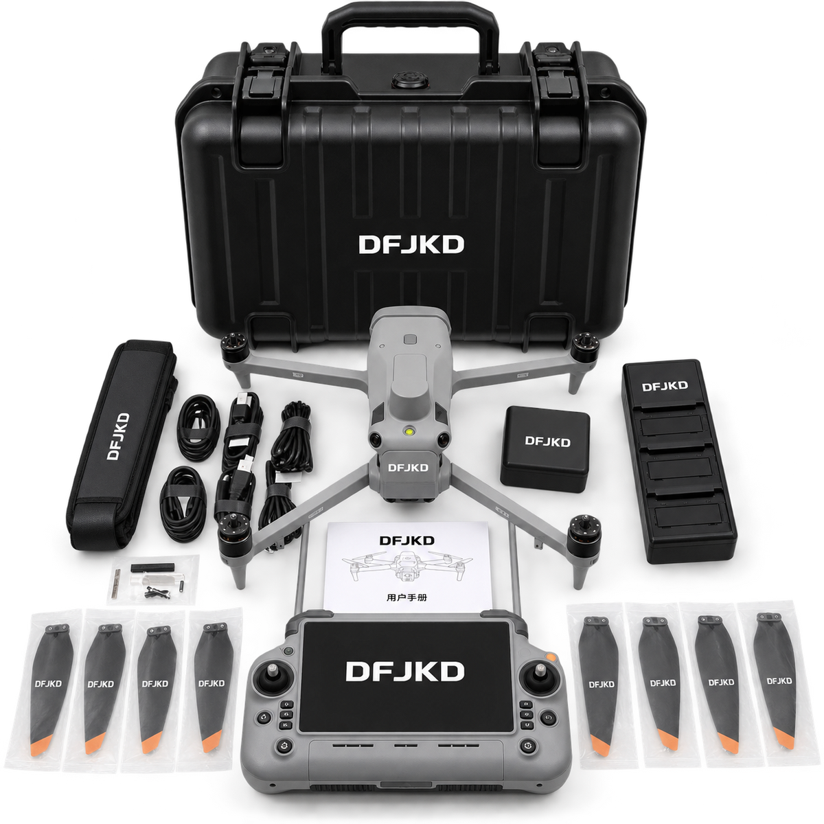 Drone commerciale pieghevole con fotocamera duale 4K